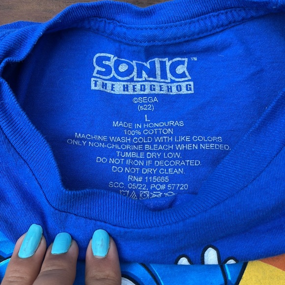 🔵Boys Sonic The Hedgehog Shirt/Tee - Picture 3 of 3